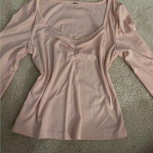 Women's Pink Long Sleeve Top